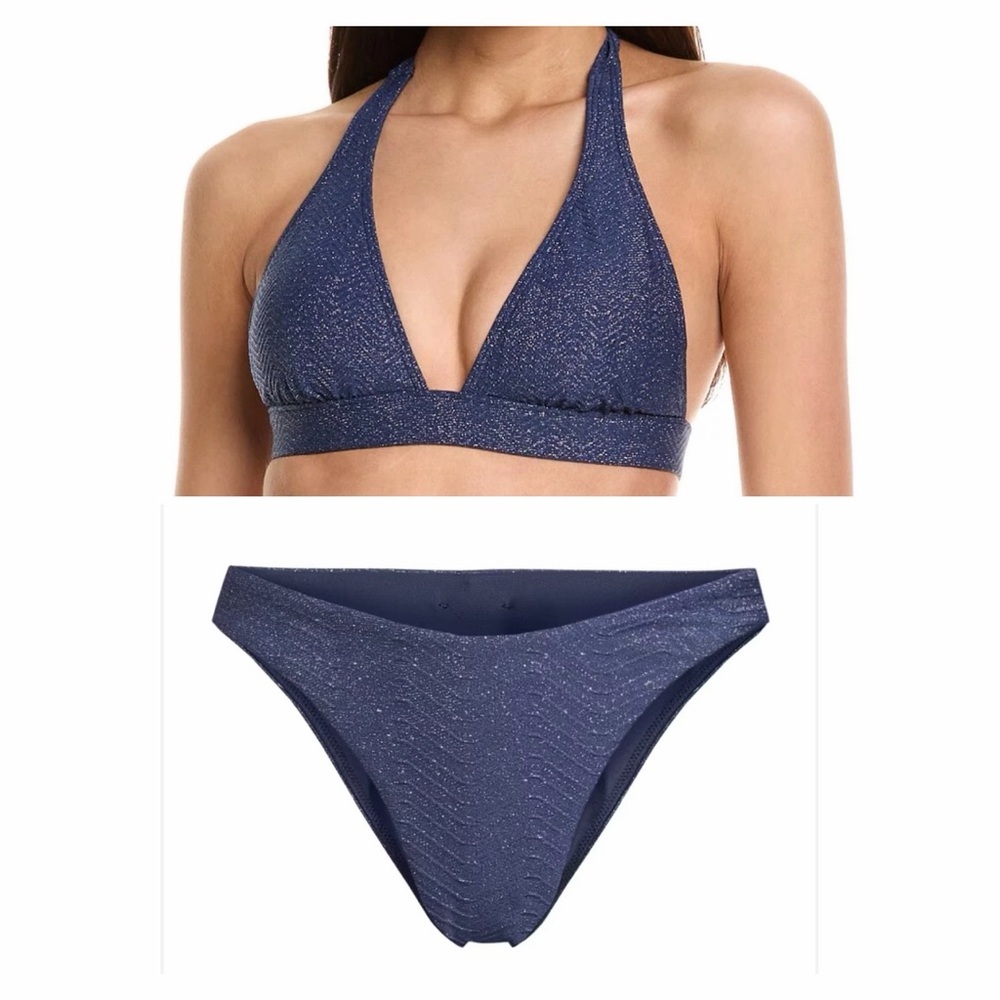 MILLY Margo Chevron Shimmer Bikini Set
